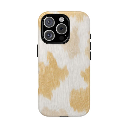 Golden Honey Cow Print Phone Case