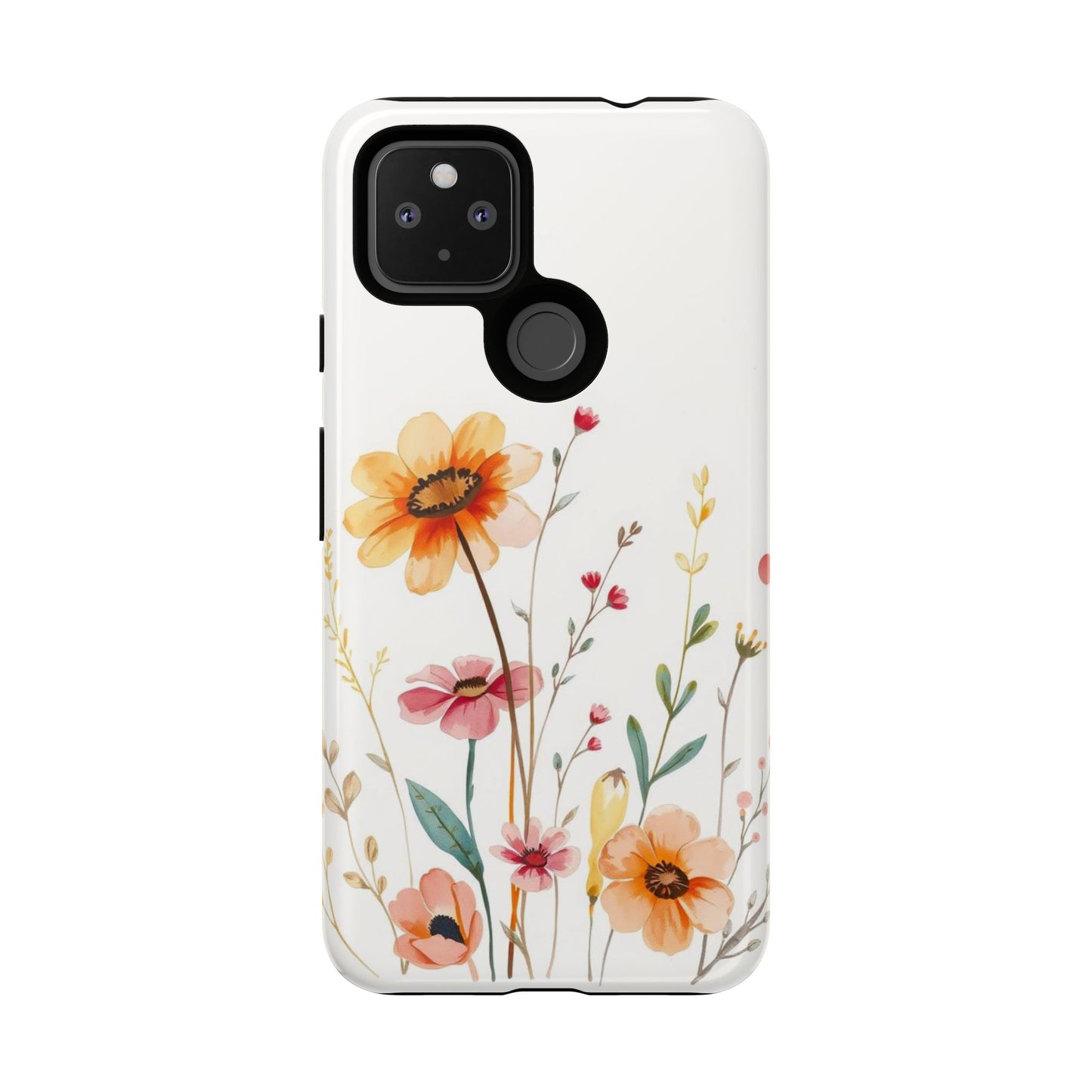 Boho Chic Watercolour Wild Blooms Pattern Phone Case