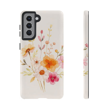 Boho Chic Watercolour Flower Pattern Phone Case - Multicolor Phone Case - Samsung Galaxy S21 / Glossy
