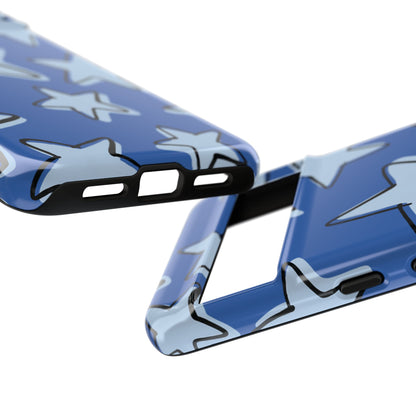 Cobalt Blue Doodle Star Phone Case