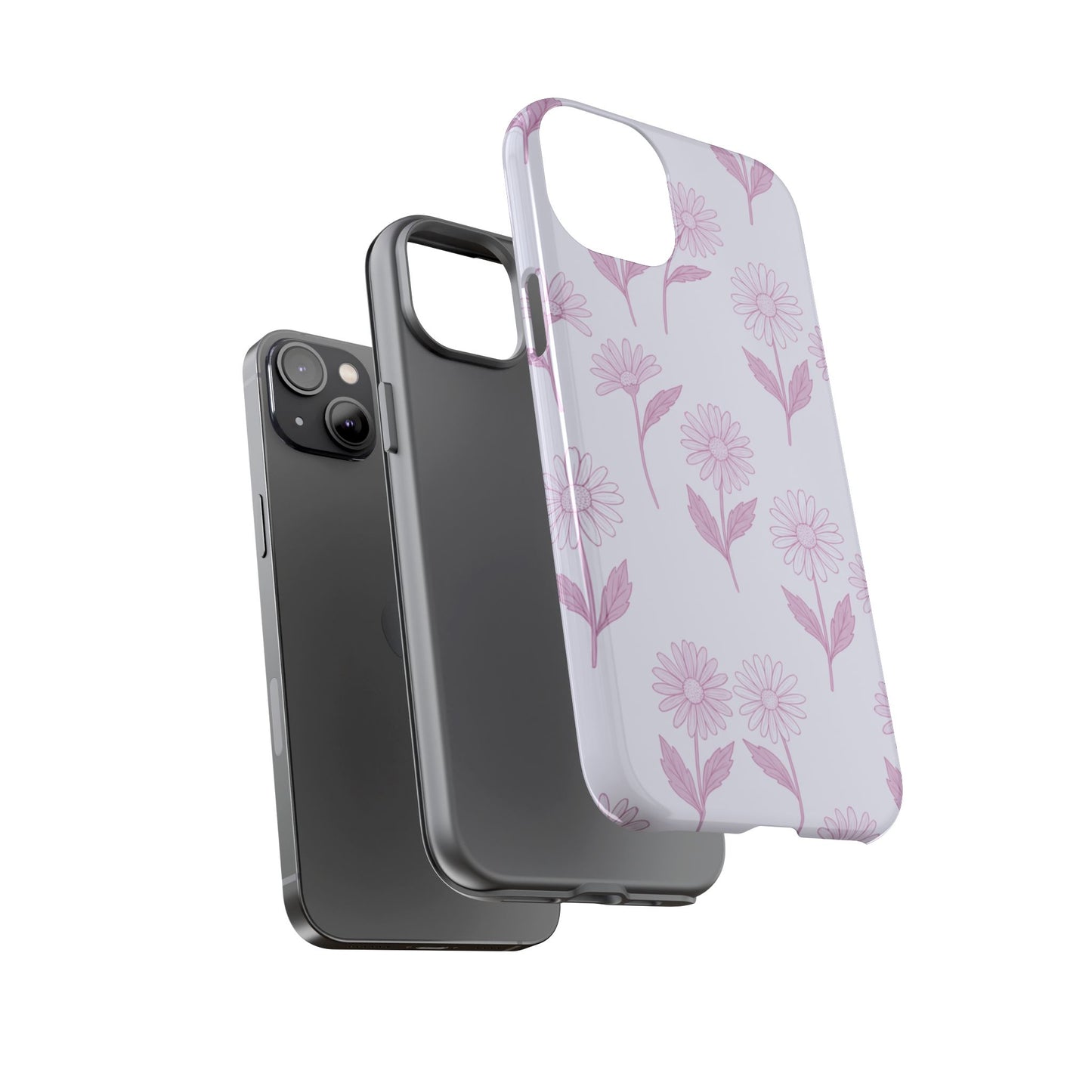Pretty Lilac Daisy Pattern Phone Case