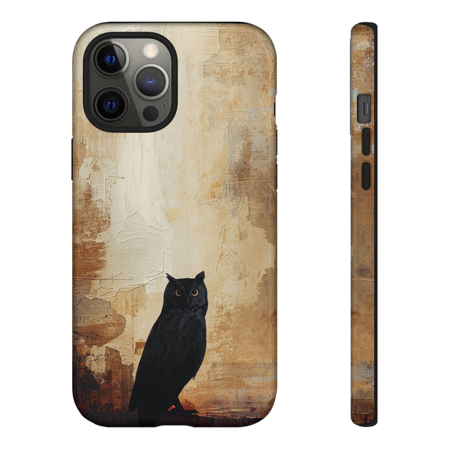 iPhone 12 Pro Max / Glossy Phone Case - Beautiful Abstract Owl Design Phone Case