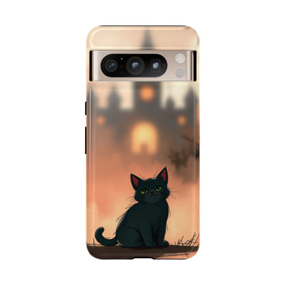 Cute Gothic Cat Design Phone Case - Multicolor Phone Case - Google Pixel 8 Pro / Glossy