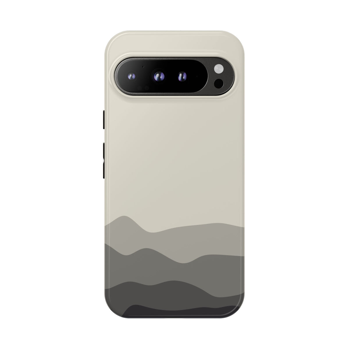 Ivory Abstract Waves Protective Phone Case - White Phone Case - Google Pixel 9 Pro XL / Glossy