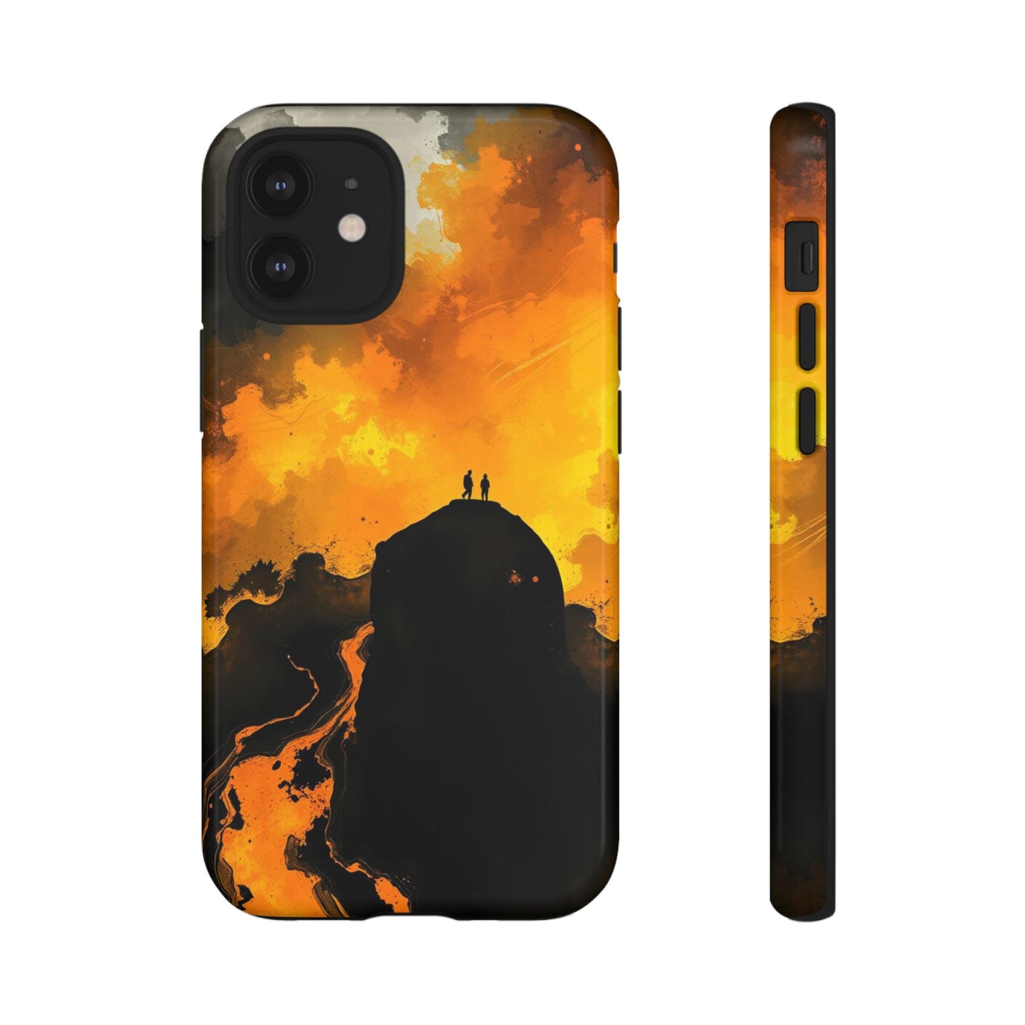 iPhone 12 Mini / Glossy Phone Case - Gothic Watercolour Scene Phone Case