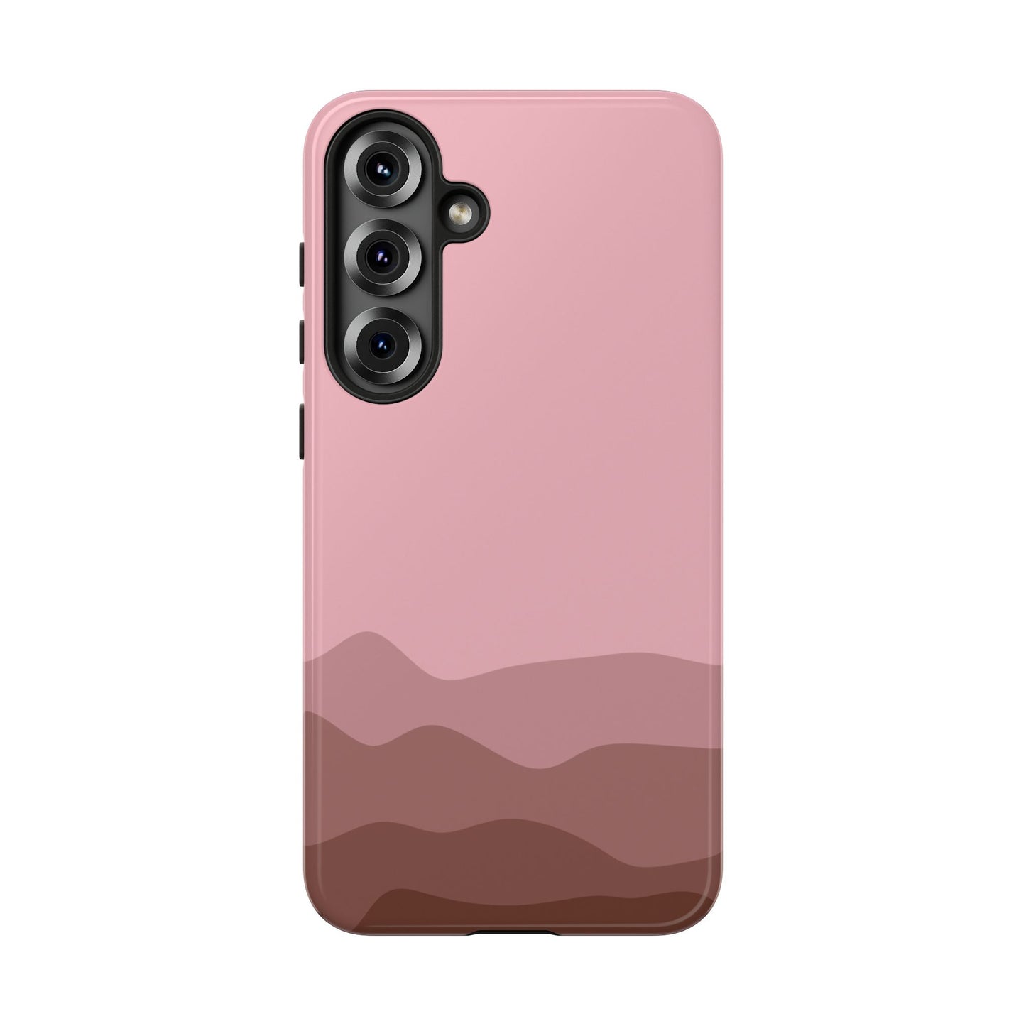Pink Abstract Waves Protective Phone Case - Pink Phone Case - Samsung Galaxy S25 Plus / Glossy