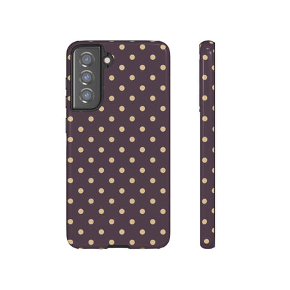 Purple with Yellow Dot Pattern Phone Case