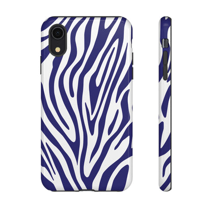 Graphic Blue Tiger Print Phone Case