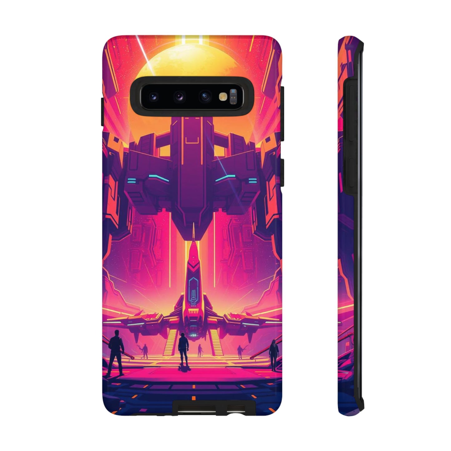 Samsung Galaxy S10 / Glossy Phone Case - Alien Landing Pad Design Phone Case