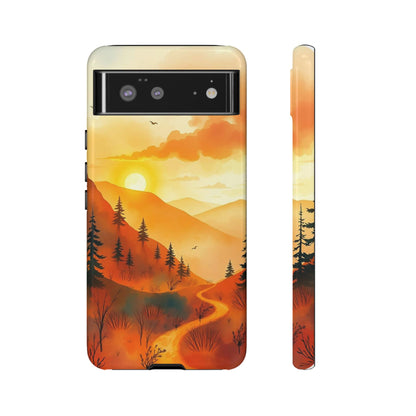 Google Pixel 6 / Glossy Phone Case - Golden Sunset Design Phone Case