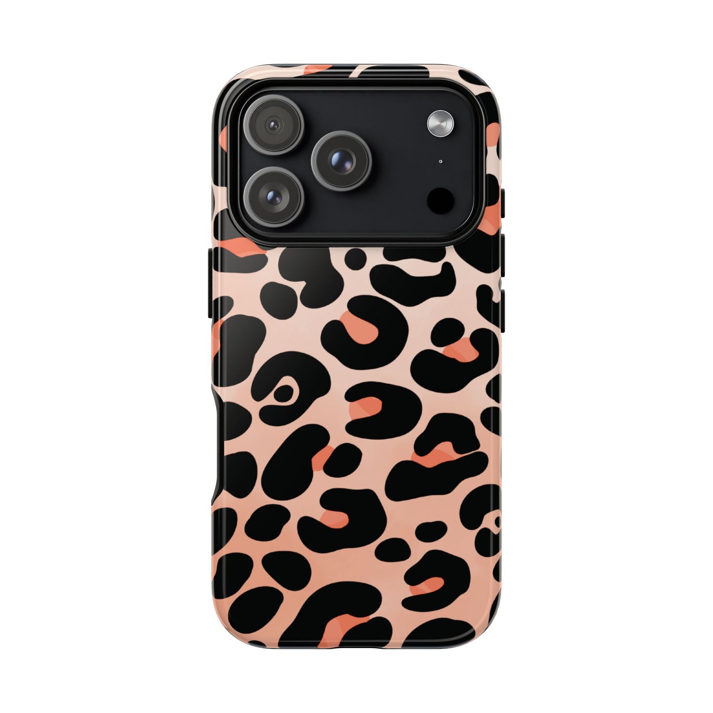 Elegant Peach Leopard Print Phone Case