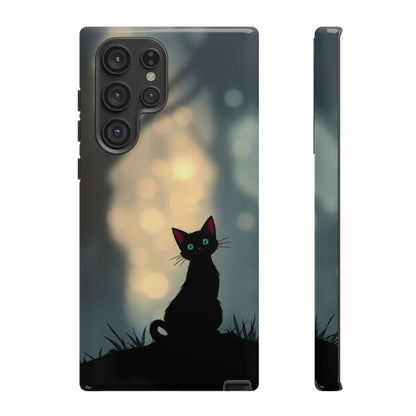 Samsung Galaxy S22 Ultra / Glossy Phone Case - Gothic Cat Design Phone Case
