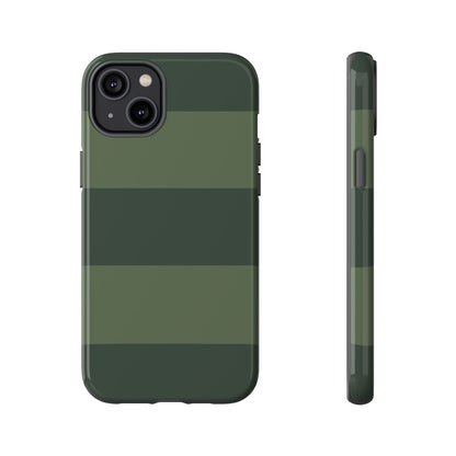 Green Horizontal Stripe Pattern Phone Case - Green Phone Case - iPhone 14 Plus / Glossy
