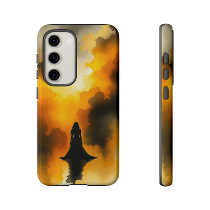 Samsung Galaxy S23 / Glossy Phone Case - Watercolour Gothic Woman in Black Phone Case