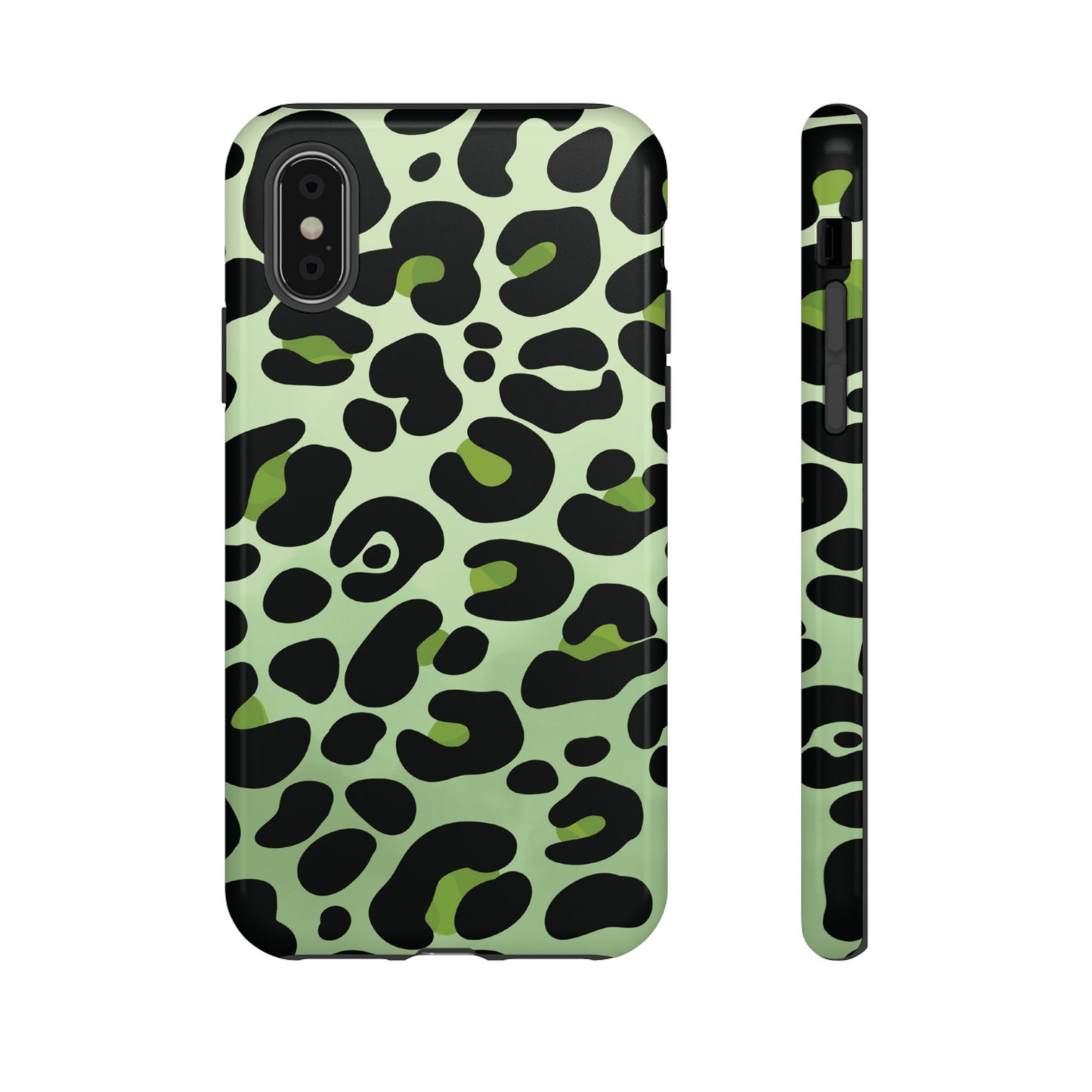 Chic Sage Leopard Print Phone Case