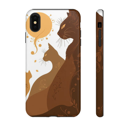 iPhone XS MAX / Glossy Phone Case - Abstract Cat Pattern Design Phone Case