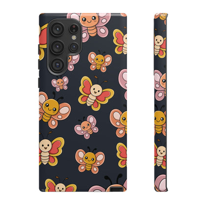 Grey Butterfly Sticker Design Phone Case - Grey Phone Case - Samsung Galaxy S22 Ultra / Glossy
