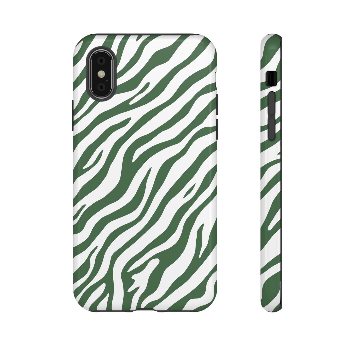 Stylish Sage Zebra Print Phone Case