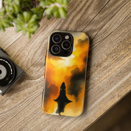 Watercolour Gothic Woman in Black Phone Case