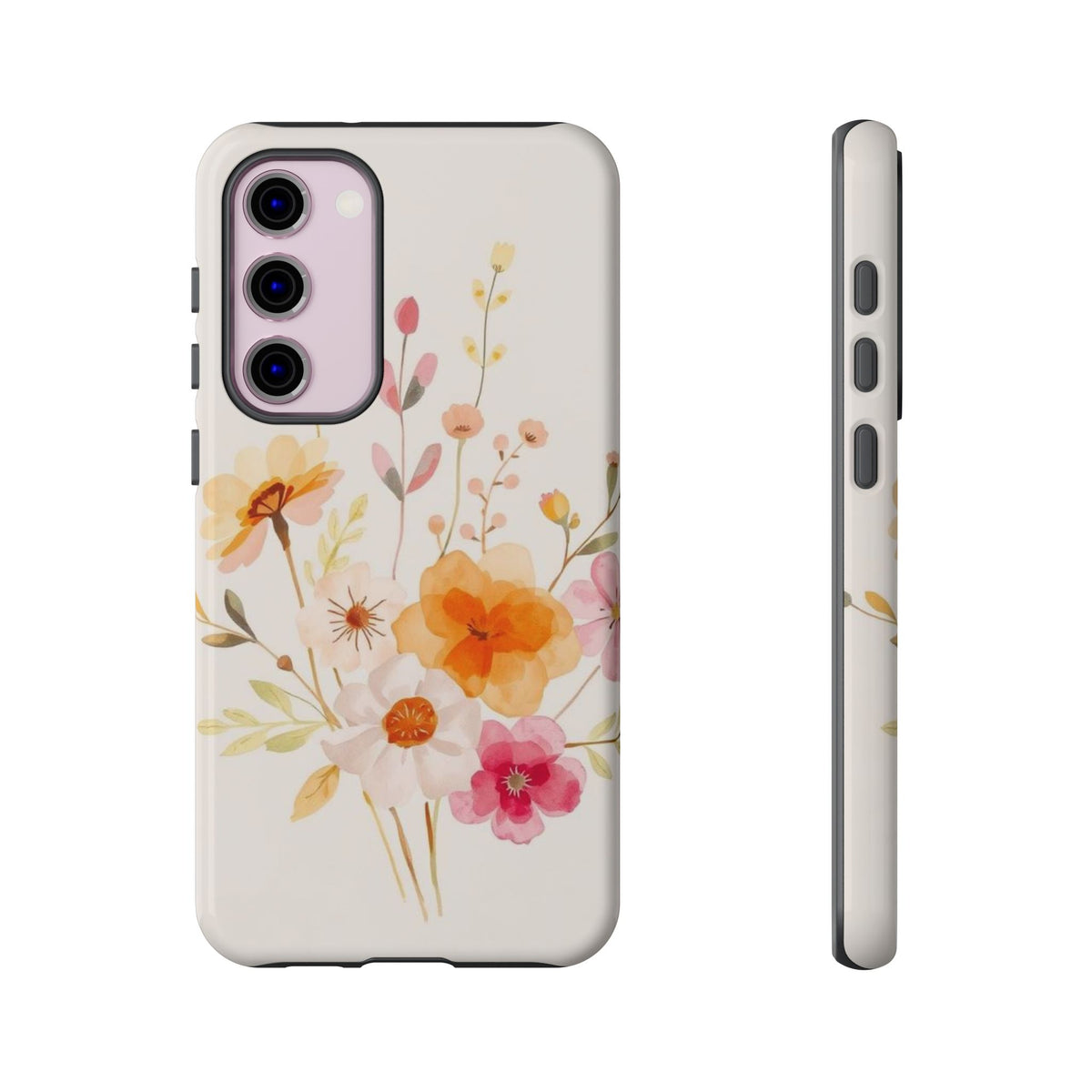 Boho Chic Watercolour Flower Pattern Phone Case - Multicolor Phone Case - Samsung Galaxy S23 Plus / Glossy