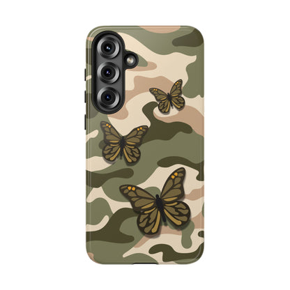Samsung Galaxy S25 Plus / Glossy Phone Case - Green Butterfly Camo Phone Case
