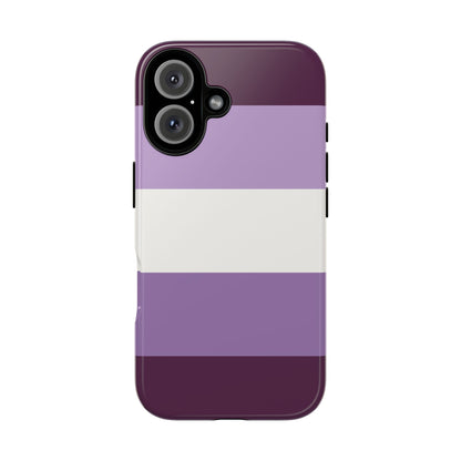 iPhone 16 / Glossy Phone Case - Purple Stripe Pattern Phone Case