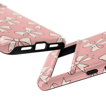 Chic Blush Pink Bow Pattern Phone Case