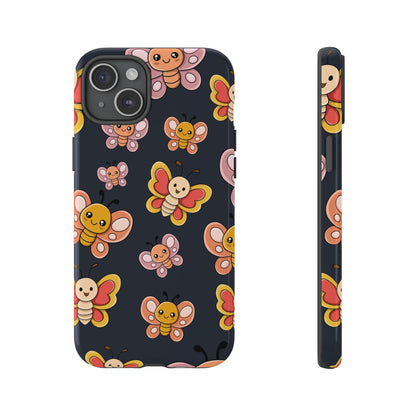 Grey Butterfly Sticker Design Phone Case - Grey Phone Case - iPhone 15 Plus / Glossy