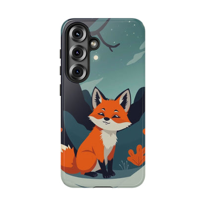Samsung Galaxy S25 / Glossy Phone Case - Cute Fox Design Phone Case