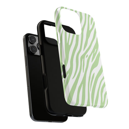 Mint Tiger Print Phone Case