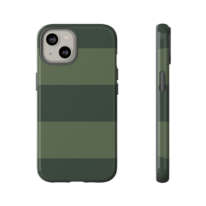 Green Horizontal Stripe Pattern Phone Case - Green Phone Case - iPhone 14 / Glossy
