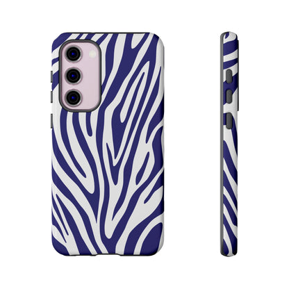 Graphic Blue Tiger Print Phone Case