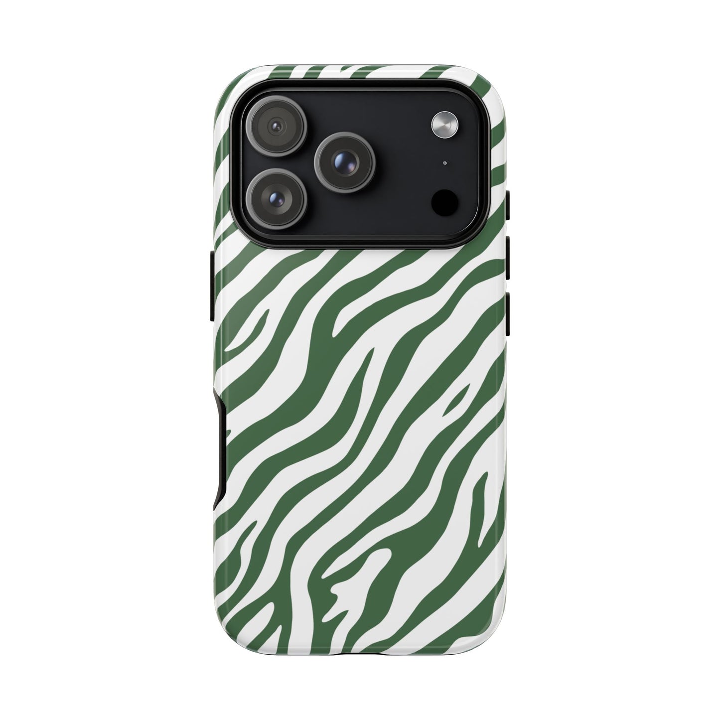 Stylish Sage Zebra Print Phone Case