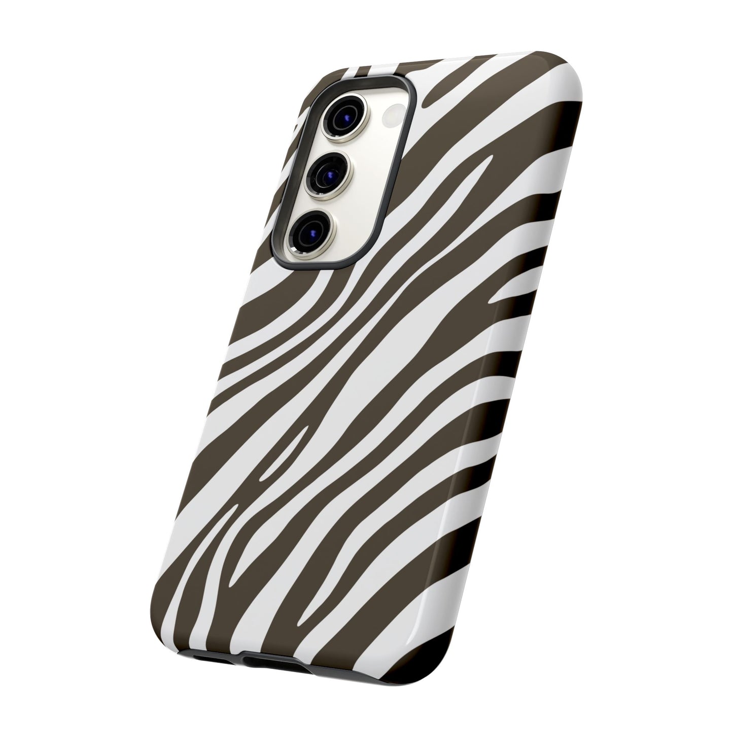 Modern Mocha Zebra Print Phone Case