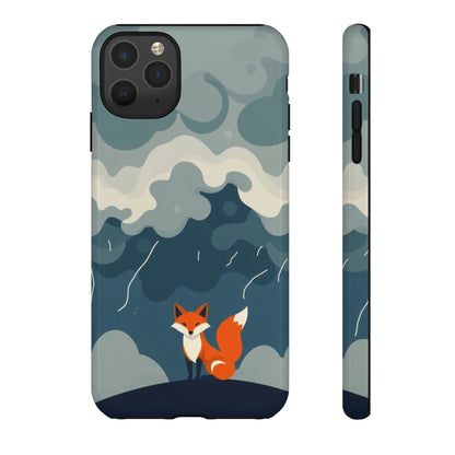 iPhone 11 Pro Max / Glossy Phone Case - Stormy Fox Design Phone Case