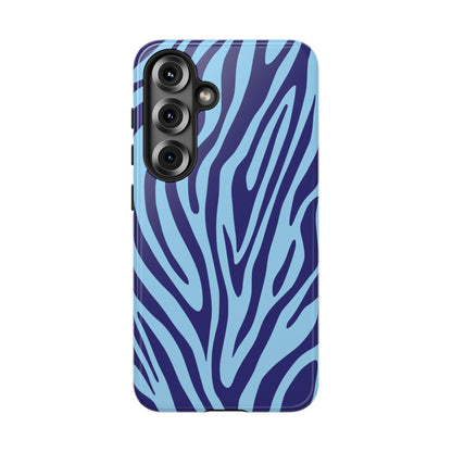 Boutique Sky Blue Tiger Print Phone Case