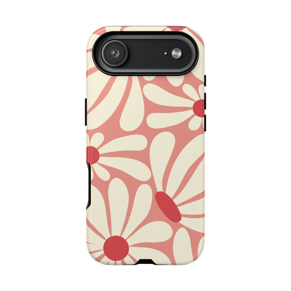 Cute Retro Pink Daisy Pattern Phone Case - Pink Phone Case - iPhone 17 Air / Glossy