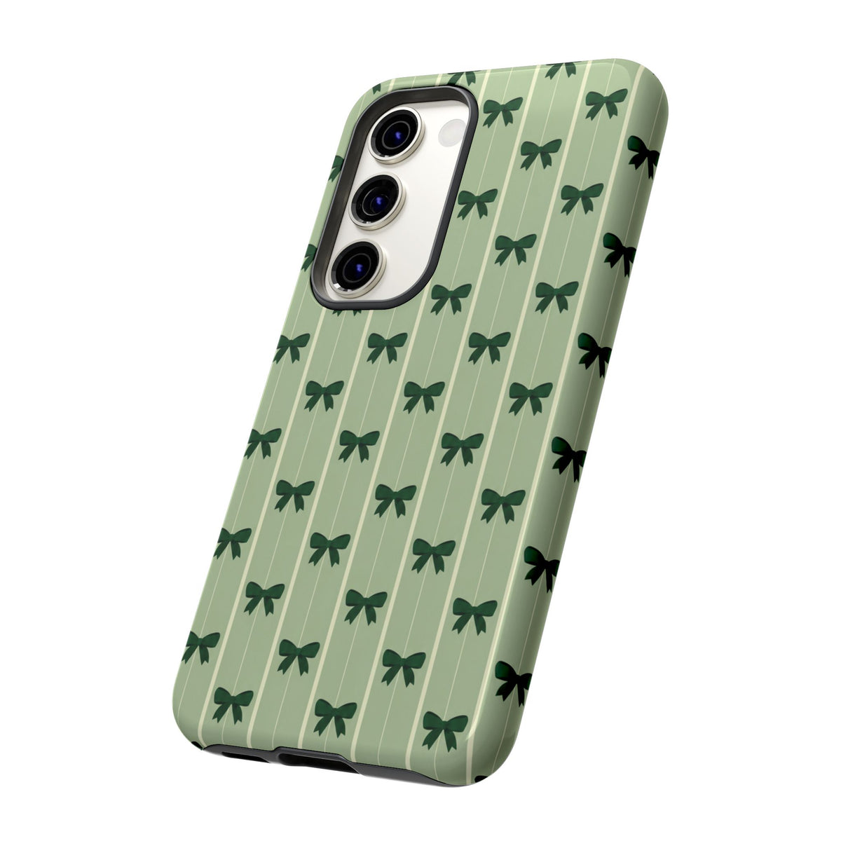 Retro Forest Green Bow Pattern Phone Case