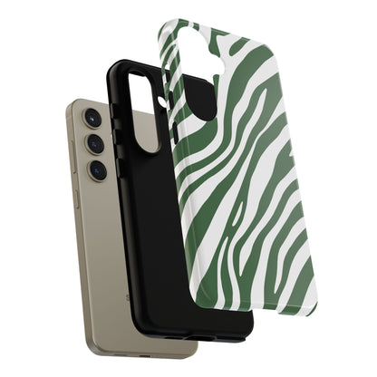 Modern Sage Zebra Print Phone Case