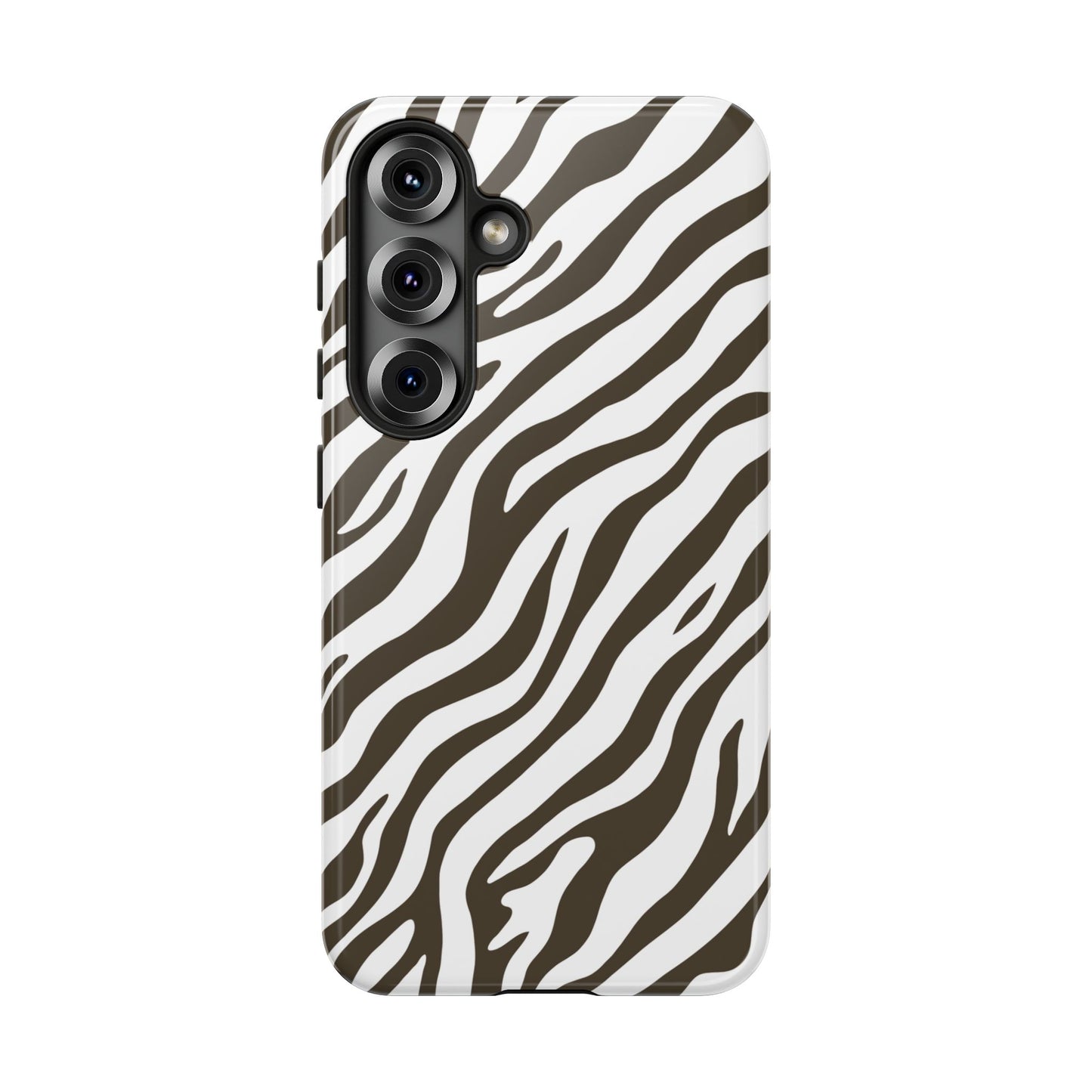 Stylish Mocha Zebra Print Phone Case