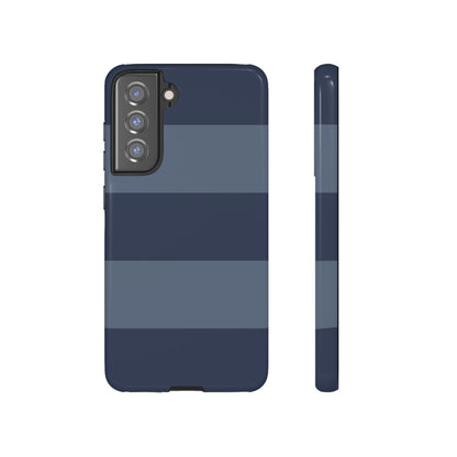 Dark Blue Horizontal Stripe Pattern Phone Case - Blue Phone Case - Samsung Galaxy S21 FE / Glossy