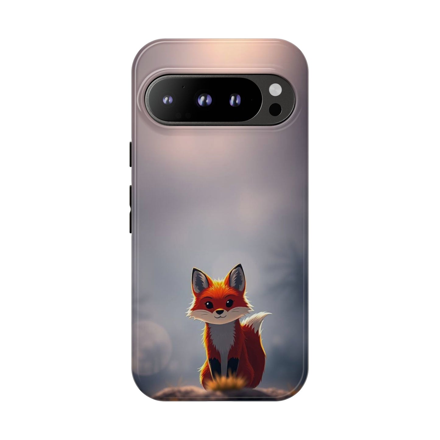 Google Pixel 9 Pro / Glossy Phone Case - Cute Gothic Fox Design Phone Case