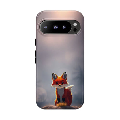 Google Pixel 9 Pro / Glossy Phone Case - Cute Gothic Fox Design Phone Case