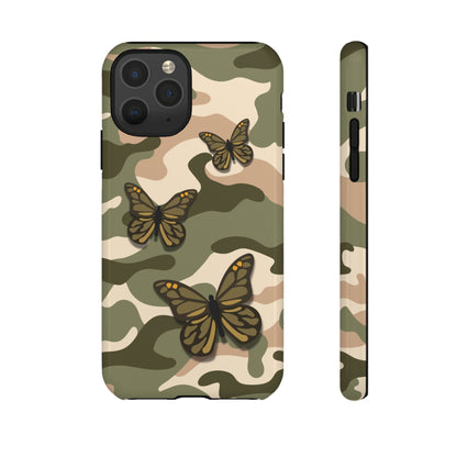 iPhone 11 Pro / Glossy Phone Case - Green Butterfly Camo Phone Case