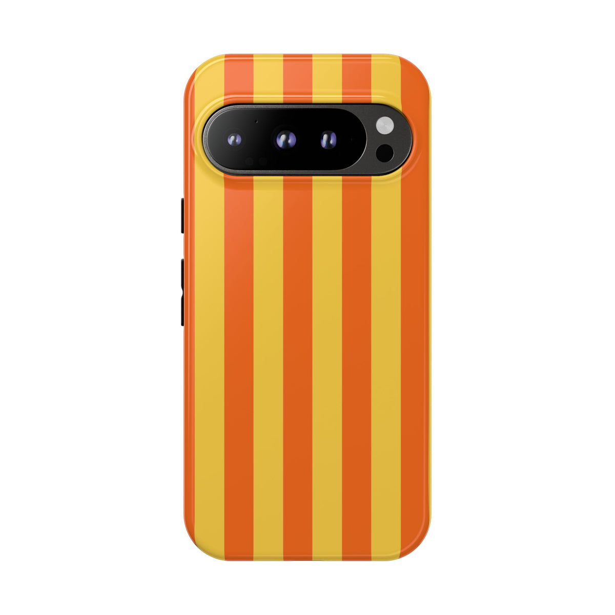 Trendy Orange & Yellow Stripe Pattern Phone Case - Yellow Phone Case - Google Pixel 9 Pro / Glossy