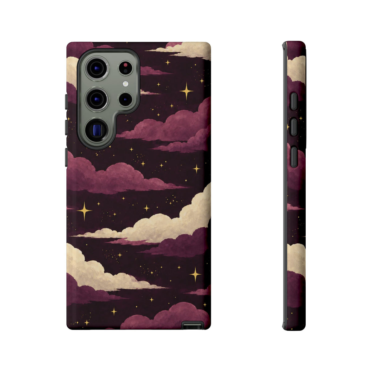Illustrated Plum Clouds & Stars Phone Case