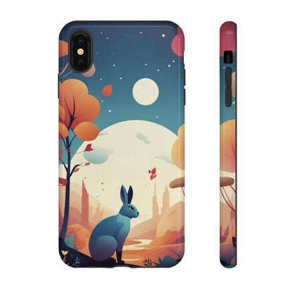 Stylised Blue Hare Design Phone Case - Multicolor Phone Case - iPhone XS MAX / Glossy