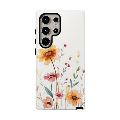 Boho Chic Watercolour Wild Blooms Pattern Phone Case