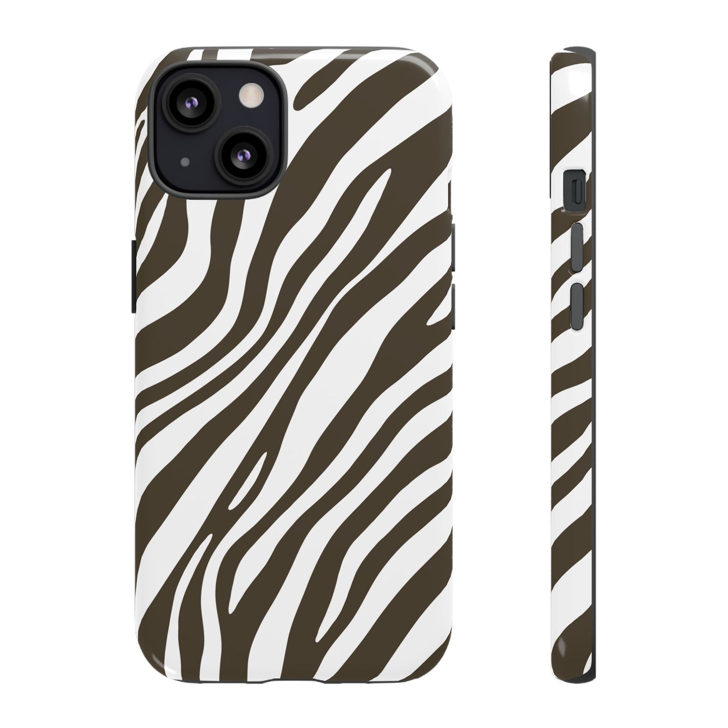 Modern Mocha Zebra Print Phone Case
