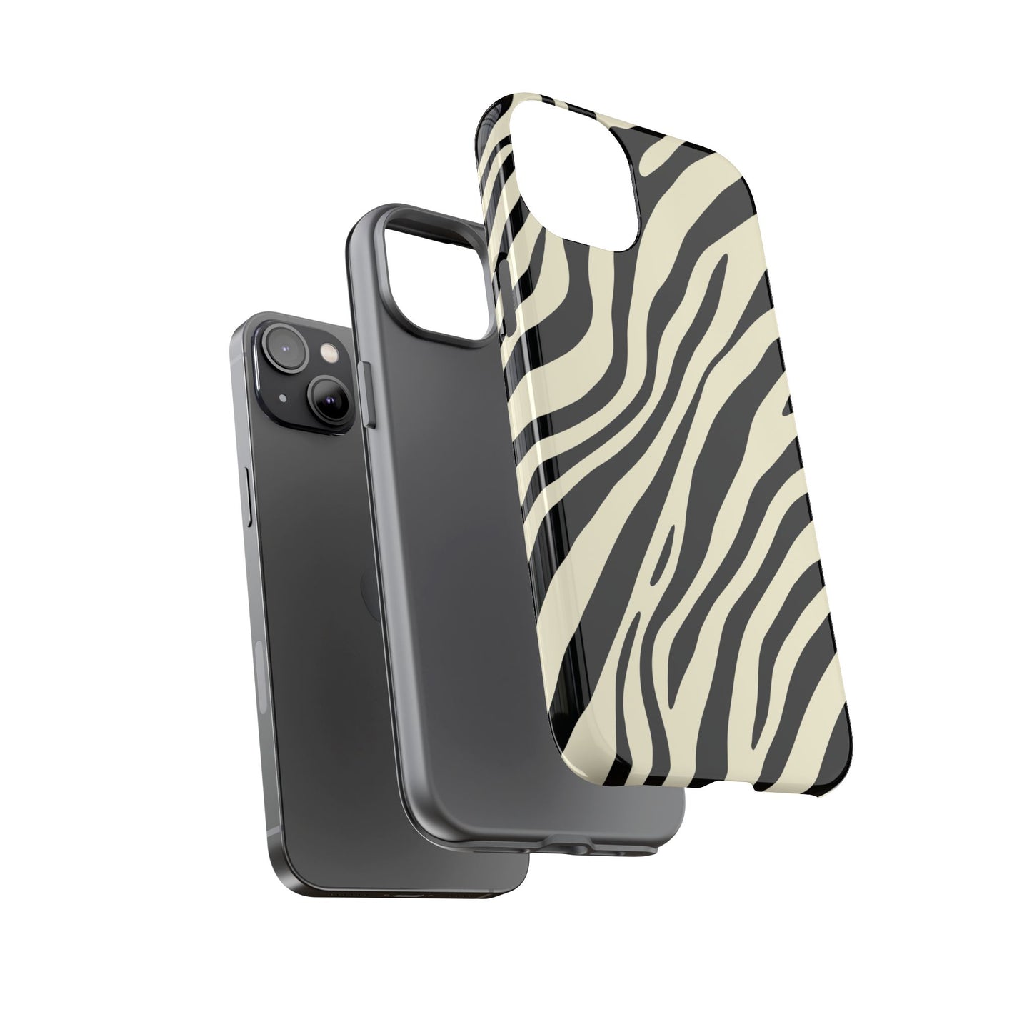 Modern Neutral Zebra Print Phone Case